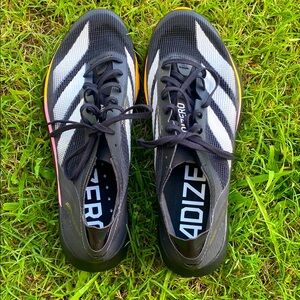 Adidas Adizero Takumi sen 10 Running shoes black orange Men’s size 9.